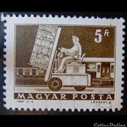 Hongrie 01573 chariot élévateur et courrier 5ft de 1964