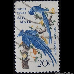 Etats Unis PA0067 Geai à face noir, Audubon 20c de 1967