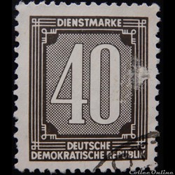 Allemagne RDA S0037 chiffre 40pf de 1956