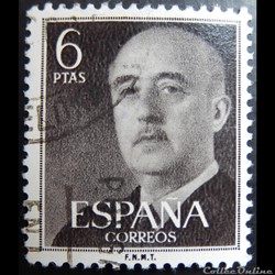 Espagne 00868 général Francisco Franco 6Ptas de 1955