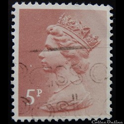 Royaume-Uni 01017 reine Elisabeth II 5p de 1982