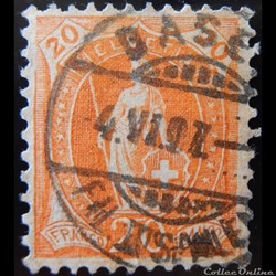 Suisse 00106 Helvetia 20cts de 1907