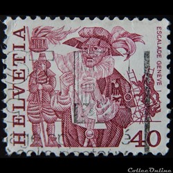 Suisse 01037 coutumes populaires 40cts de 1977
