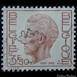 Belgique 01583 roi Baudouin 3F50 de 1970