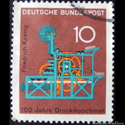 Allemagne RFA 00411 imprimerie Friedrich Koenig 10pf de 1968