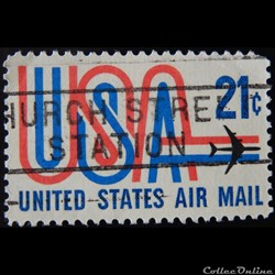 Etats Unis PA0072 USA et avion 21c de 1971