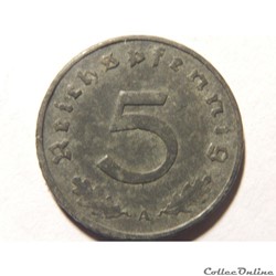 Allemagne, 5 reichspfennig de 1940