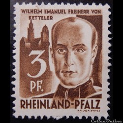 Allemagne Occupation 0002 Wilhelm Emanuel Freiherr von Ketteler 3pf de 1947