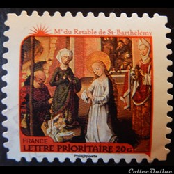 AA00630 Maître de Moulins - XVe (Jean Hey) L´Adoration de l´Enfant Jésus 20g