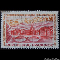 01681 44ème congrès de la Fédération des sociétés philatéliques françaises Grenoble 0.50F