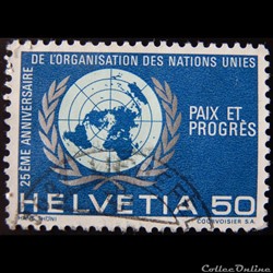 Suisse 00853 badge de l'ONU 50cts de 1970