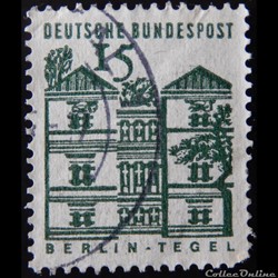 Allemagne RFA 00323 château de Tegel, Berlin 15pf de 1965