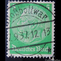 Allemagne Reich 00444 président Paul Von Hindenburg 5pf de 1932