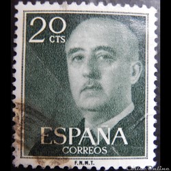 Espagne 00856 général Francisco Franco 20c de 1955