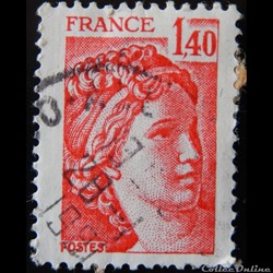 02102 Sabine 1F40 rouge de 1980
