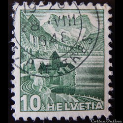 Suisse 00462 Château Chillon et dents du midi 10cts de 1948