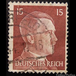 Allemagne Reich 00713 Adolf Hitler 15pf de 1941