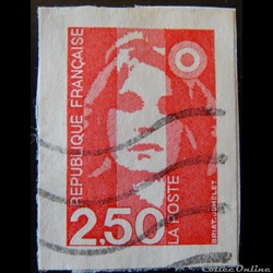 02720 Marianne de Briat 2F50 rouge autoadhésif non dentelé pour carnet