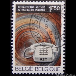 Belgique 01567 automatisation du système téléphonique Belge 1F50 de 1971