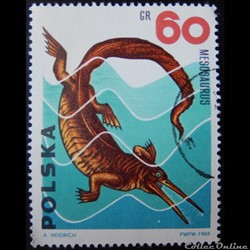 Pologne 01426 Mesosaurus 60Gr de 1965