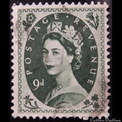Royaume-Uni 00296 reine Elisabeth II 9d de 1955