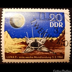 Allemagne RDA 00864 1er alunissage 20pf de 1966