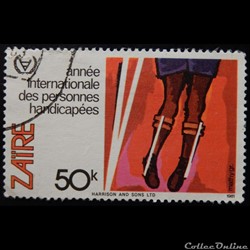Zaire 01055 année internationale des personnes handicapées 50K de 1981
