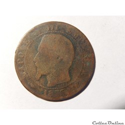5 centimes Napoléon III tête nue 1855