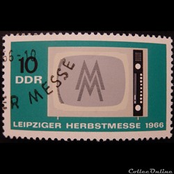 Allemagne RDA 00907 télévision 10pf de 1966
