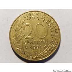 20 centimes Marianne 1991