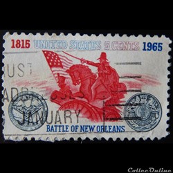Etats Unis 00777 baitaille de la nouvelle Orléan 5c de 1965