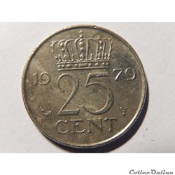 Pays-Bas, 25 cent de 1979
