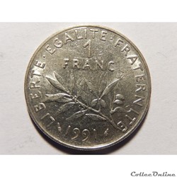 1 franc semeuse 1991