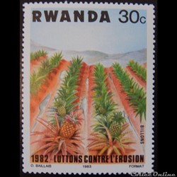 Rwanda 01100 plantation d'Ananas 30c de 1983
