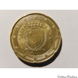 Malte, 20 centimes d'euro 2008
