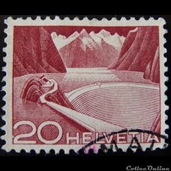 Suisse 00485 Réservoir de Grimsel 20cts de 1949