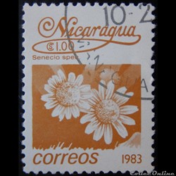 Nicaragua 01251 Fleur Séneçon 1C$ de 1983