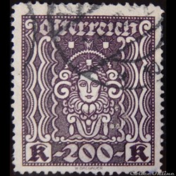 Autriche 00286 symbolisme : tête femme 200kr de 1922