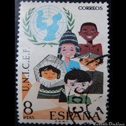 Espagne 01707 UNICEF 8Ptas de 1971