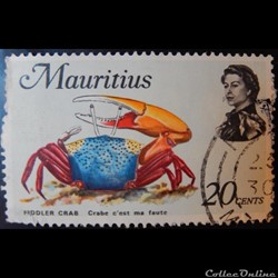 Maurice (île) 00335 Crabe violoniste de 20c de 1969