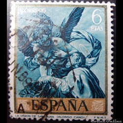 Espagne 01570 peinture de Alonso Cano 6Ptas de 1969