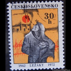 Tchécoslovaquie 01899 30ème anniversaire de la destruction de Lezaky 30 h de 1972