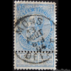 Belgique 00060 roi Léopold II 25c de 1893