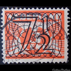 Pays-Bas 00349 chiffre et colombe 7 1/2c de 1940