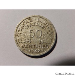 50 centimes Bazor 1942