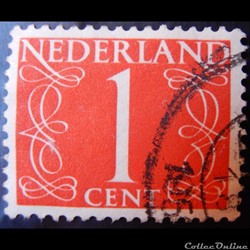 Pays-Bas 00457 chiffre 1c de 1946