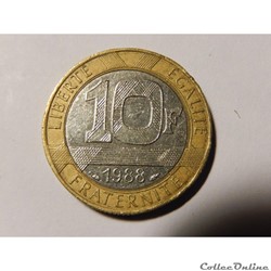 10 Francs Génie de la Bastille 1988