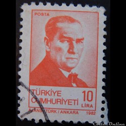 Turquie 02354 Kemal Ataturk 10 lira de 1982