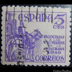 Espagne 00784 El Cid à cheval 5c de 1949