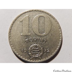 Hongrie, 10 Forint 1972